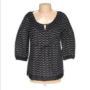 Charter Club Tie-Waist Peasant Top